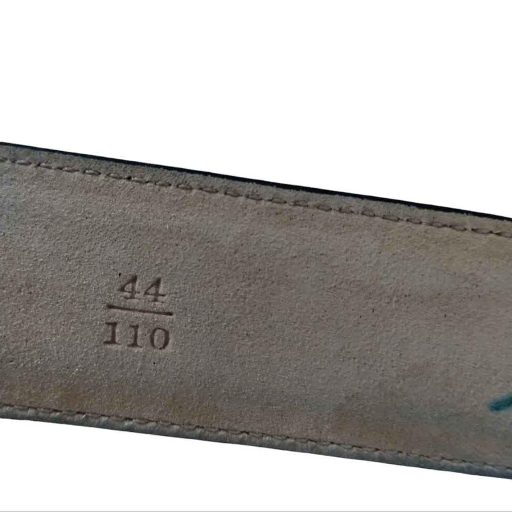 MEN'S TRAFALGAR‎ BLACK GENUINE  LEATHER BELT SIZE 44/110cm #1101PY03-001